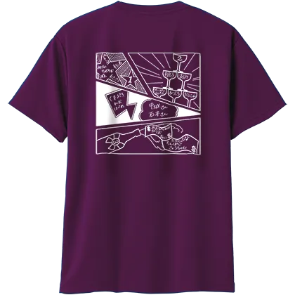 ドライTシャツの背中にプリント