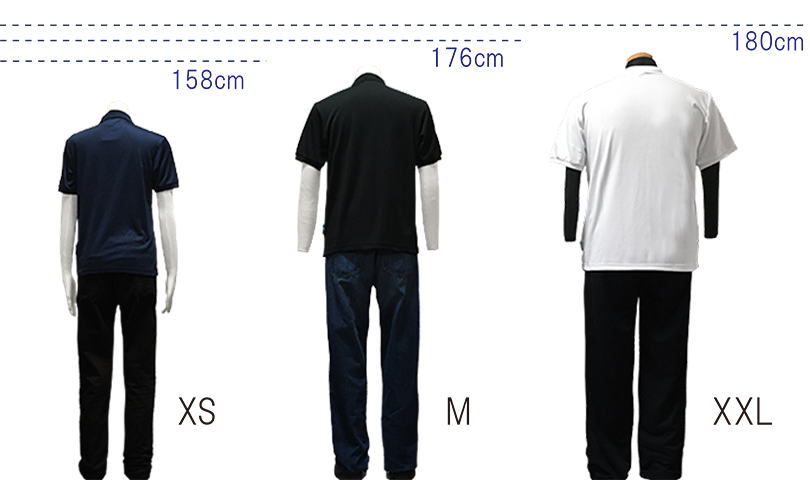 MS3118ポロシャツ　バックサイズ