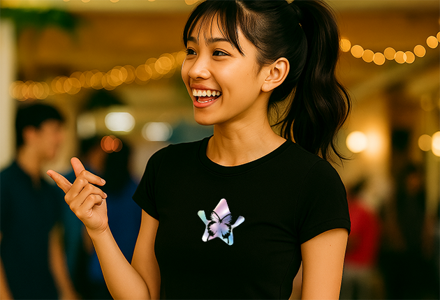 チビTシャツ 胸に共通のロゴマーク