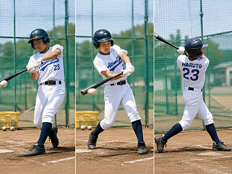 野球ユニフォーム着用写真